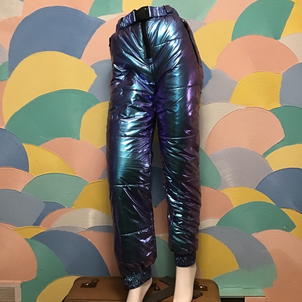 Clubexx metallic blue snow pants (Never worn) Sz S